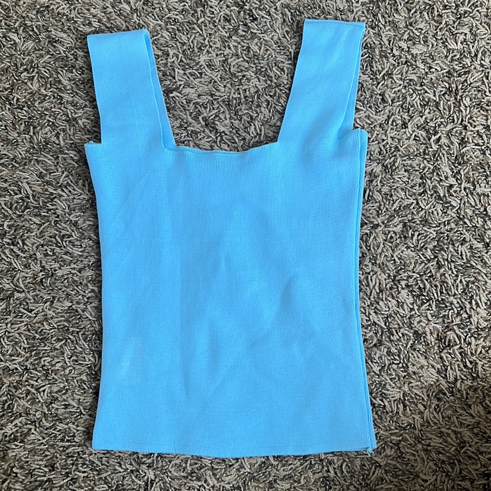 Blue crop Tank top